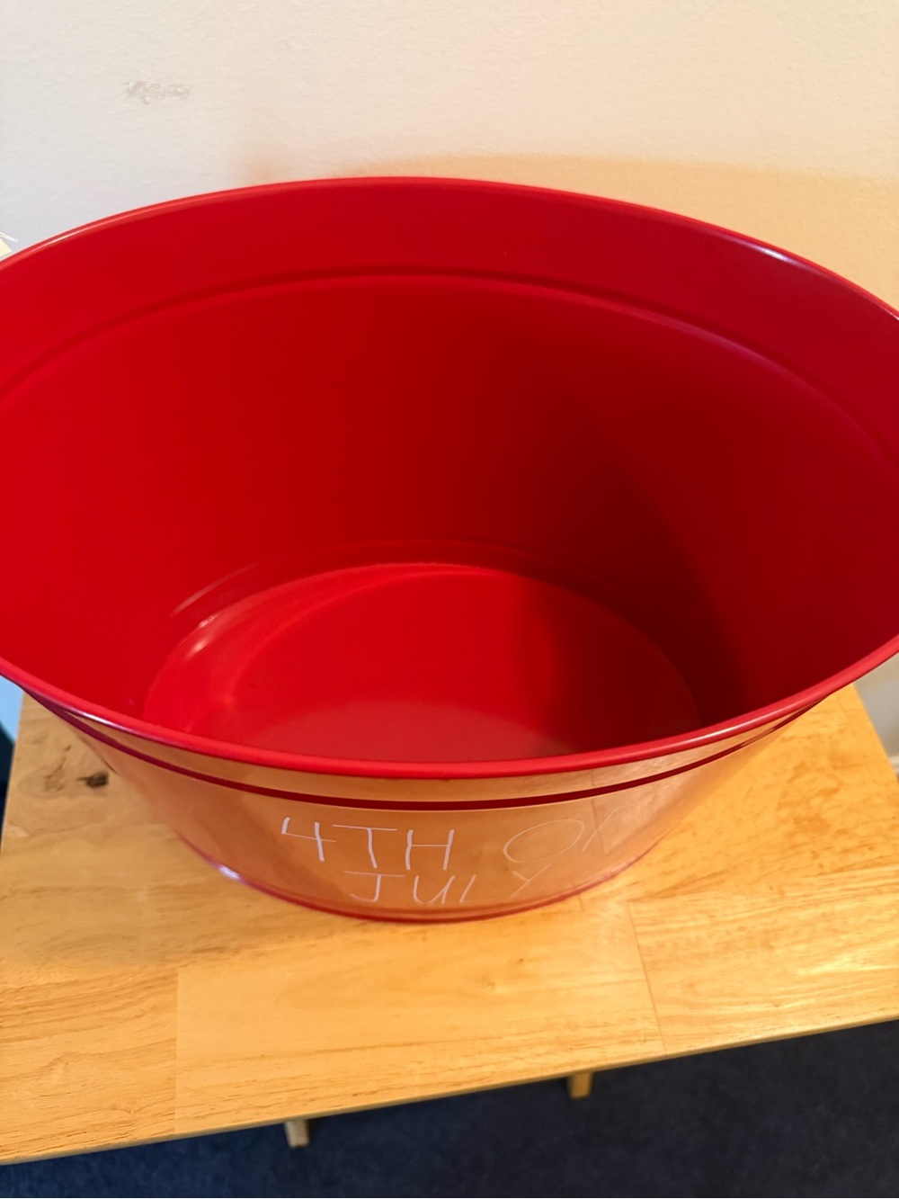 Rae Dunn Red '4TH OF JULY' Metal Tub - Picture 2 of 6